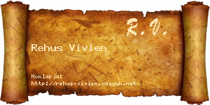 Rehus Vivien névjegykártya